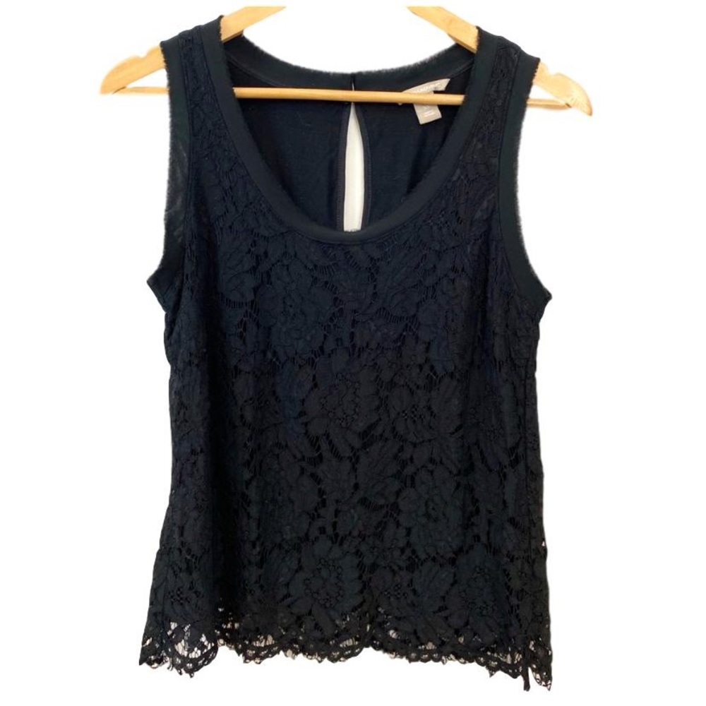 Banana Republic Black Lace Tank with camisole